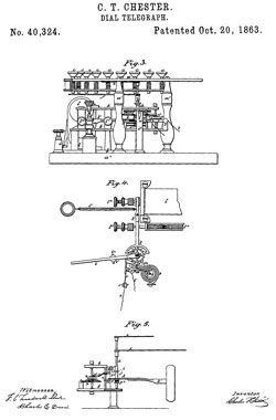 40324 Dial
                  Telegraph, C.T. Chester, Oct 20, 1863,