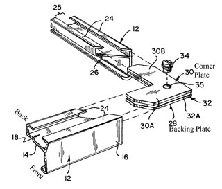 Nielsen &
            Bainbridge Pciture Frame Corner patent 6339891 Fig 1