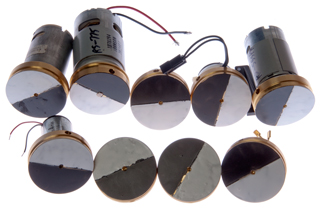 Small DC PM Motors with
          Flywheel & Black-White paint