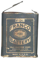 Franco No.
                  1041 Pocket Flash Light Battery front