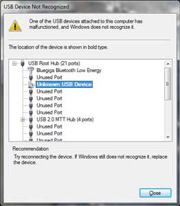 FeiyuTech G6
                      Gimbal USB error message