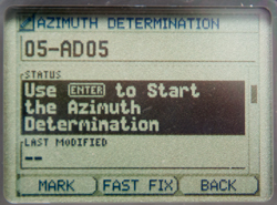 Polaris GPS
                    Azimuth Determination pages