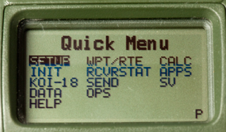 Rockwell
                HNV-2000 PLGR II SPGR GPS Receiver Quick Menu
