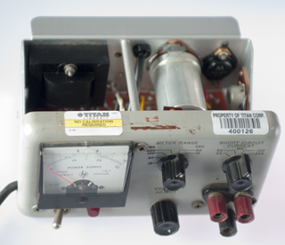 HP 721A Power Supply
                Main Cap epoxied