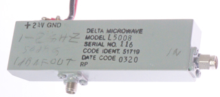 Commercial Delta
            Microwave Model L5008 L Band Amplifier