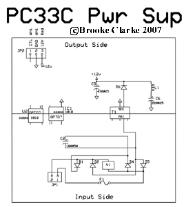 PC33C power supply partial schematic