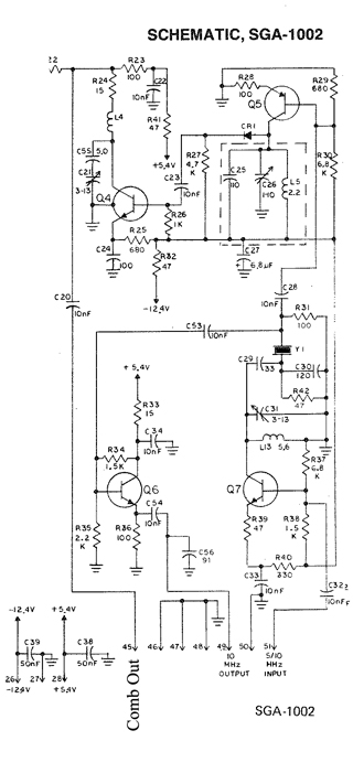 PTS 160 SGA 10
                MHz Oscillator schematic
