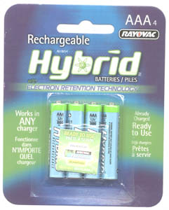 Rayovac Ready To Use AAA batteries 4 pack