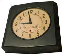 Black Western
                  Union, Naval Observatory Time Self Winding Clock
                  Company