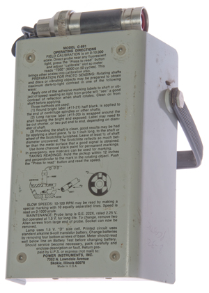 Power
                      Instruments ( Ametek) C-891 analog tachometer