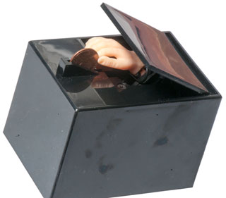 Electrically
                  Operated Coin Box Device aka Thing Magic Hand