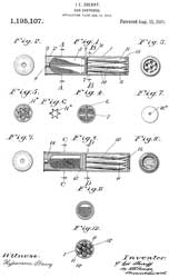 1195107 Gun Cartridge, J. Ed Sheriff, 1916-08-15
                  - shotgun shell w/flechettes