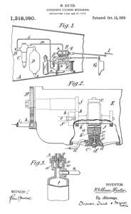 1318980
                        Gyroscopic steering mechanism, William Dieter,
                        EW Bliss Co, 1919-10-14