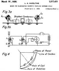 1577421
                              Means for eliminating magnetic coupling
                              between coils, Louis A Hazeltine,
                              Hazeltine Corp, 1926-03-16
