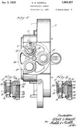 1893327 Photographic camera, Albert
                                S Howell, Bell and Howell, 1933-01-03, -
                                lens turret 70 Eyemo/Filmo
