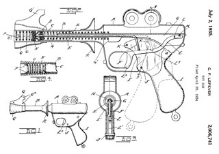 2006741 Toy
                      Gun, Charles F Lefever, Daisy Mfg Co, Jul 2, 1935,
                      124/66, 124/37, -