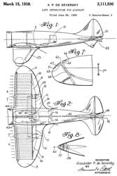 2111530
                            Lift intensifier for aircraft, Seversky
                            Alexander P De, 1938-03-15, - flaps &
                            speed brake.