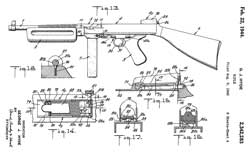 2342283 Rifle,
                      George J Hyde, Firearms Research Corp, App:
                      1940-08-09, W.W.II, Pub: 1944-02-22, - Thompson