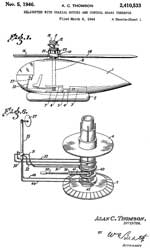 2410533
                      Helicopter with coaxial rotors and control means
                      therefor, Thomson Alan Charles, App: 1944-03-06,
                      Pub: 1946-11-05