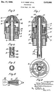 2412695 Projectile,
                  Rost Helge Fabian, Claesson Per Harry Elias, Svensson
                  Rolf Albin, App: 1942-09-16 (all of W.W.II) Pub:
                  1946-12-17