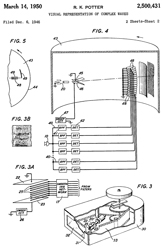 2500431
                              2500431 Visual representation of complex
                              waves, Ralph K Potter, Bell Labs, App:
                              1946-12-06