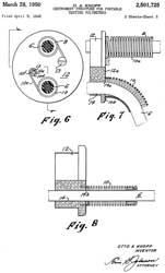 2501725
                              Instrument structure for portable testing
                              voltmeters, Otto A Knopp, 1950-03-28