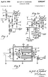 2502647
                          Signaling system, De Witt R Goddard, RCA, App:
                          1945-05-18, TOP SECRET, Pub: 1950-04-04, -
                          Dual triode RF circuit, Joan-Eleanor?