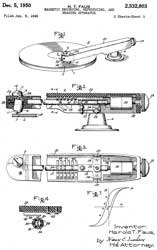 2532803
                      Magnetic recording, reproducing, and erasing
                      apparatus, Harold T Faus, GE, App: 1945-01-09,
                      W.W> II, Pub: 1950-12-05