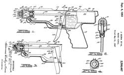 2566487 Water
                      pistol, Gora John, Scarbrough John Dale, All Metal
                      Products, App: 1947-05-21, Pub: 1951-09-04