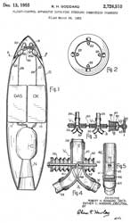 2726510 Flight-control apparatus involving
                  steering combustion chambers, Esther C Goddard, DANIEL
                  AND FLORENCE GUGGENHCIM, 1955-12-13