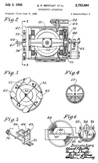 2752684
                              Gyroscopic apparatus, Edward P Bentley,
                              Charles S Draper, Research Corp,
                              1956-07-03