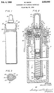 2822002 Dispenser
                  for flowable materials, Mack William, Frank Wolcott,
                  1958-02-04