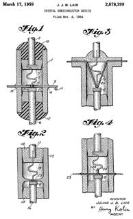 2878399 Crystal
                      semiconductor device, Julien J B Lair, ITT,
                      1959-03-17