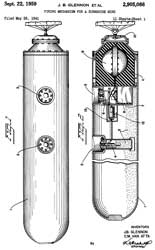 2905088 Firing
                      mechanism for a submarine mine, James B Glennon,
                      Chester M Van Atta, App: 1941-05-26, TOP SECRET,
                      Pub: 1959-09-22, - Mk 25 Aerial Mine