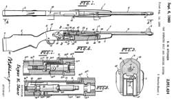 2951424 Gas
                      operated bolt and carrier system, Eugene M Stoner,
                      Fairchild Engine and Airplane Corp ,ArmaLite, App:
                      1956-08-14, Pub: 1960-09-06