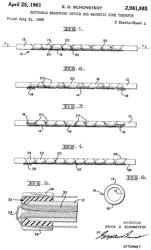 2981885
                              Saturable measuring device and magnetic
                              core therefor, Erick O Schonstedt,
                              1961-04-25