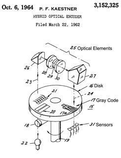 3152325 Hybrid
                      optical encoder, Paul F Kaestner, KOLLSMAN INSTR
                      CORP, 1964-10-06