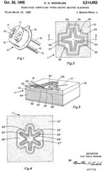 3214652 Transistor comprising prong-shaped
                  emitter electrode, Knowles Carl Harry, Motorola,
                  1965-10-26, - "Star" emitter shape.