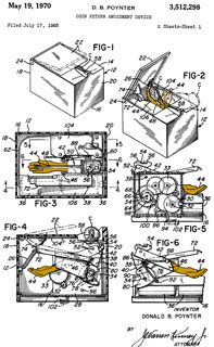 3512298 Coin return
                  amusement device, Donald B Poynter, May 19, 1970,
                  446/9 446/484