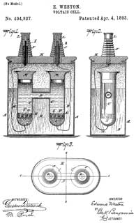494827 Voltaic cell,
                  Edward Weston, Apr 4, 1893