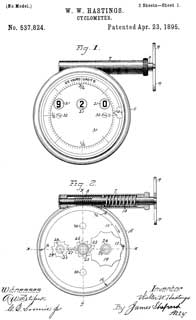 537824
                      Cyclometer, W.W. Hastings, Apr 23, 1895