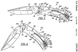 5511310 Folding knife, George C. Sessions,
                  Bradford J. Parrish, Fiskars Brands, 1996-04-30, -
                  wire spring separate from solid locking bar
