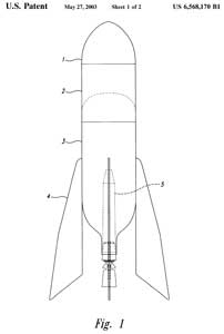 6568170 Rocket
                      with high pressure fueling module, William D.
                      Rives, Scientific Explorer, 2003-05-27