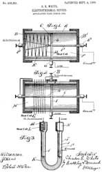 830391 Electrothermal device, Charles E White,
                  Frank B. Cook, 1906-09-04