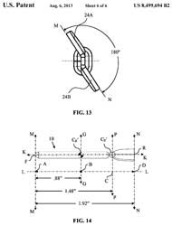 499694
                          Two-fin stackable flechette having two-piece
                          construction, David A. BittleRobert V.
                          WeberJulian L. Cothran, Army, 2013-08-06, -
                          can be stacked in a rectangular or cylindrical
                          pattern. cg is way ahead of cp.