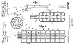 916885 Silent firearm, Hiram Percy Maxim, Maxim
                  Silent Firearms, 1909-03-30