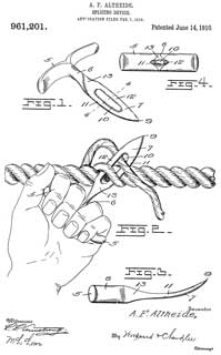 961201 Splicing
                      device, August F Altheide, 1910-06-14, 57/23;
                      24/40