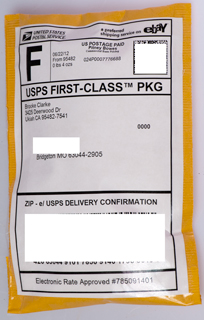 USPS First Class Postage Domestic Package Label